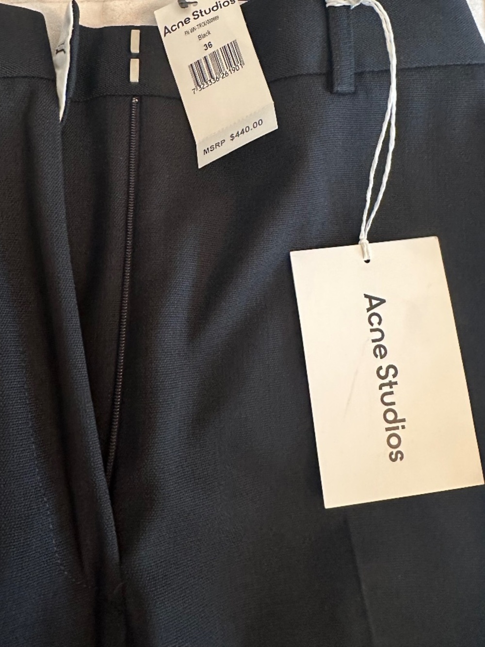 Acne Studios black wide leg pants size 36 #wideleg #designer